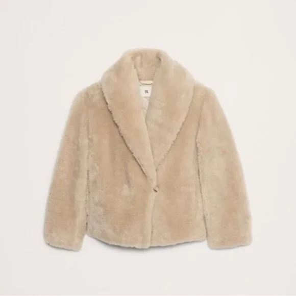 Banana Republic Sherpa Jacket Coat Faux Fur